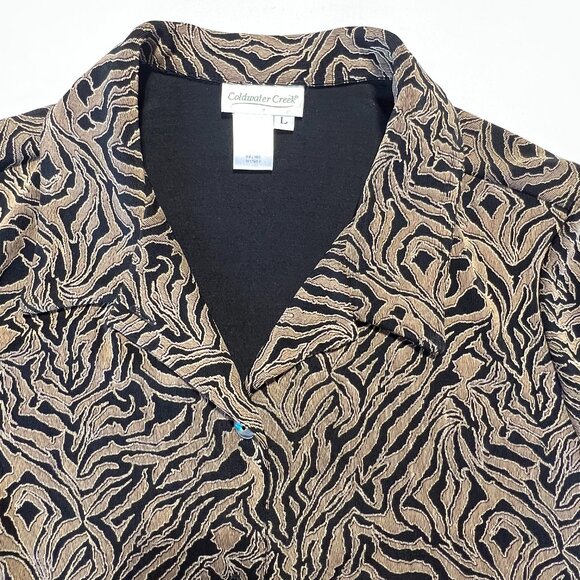 Coldwater Creek Vintage Abstract Top Size L Made in USA Vintage retro style, - Picture 5 of 10